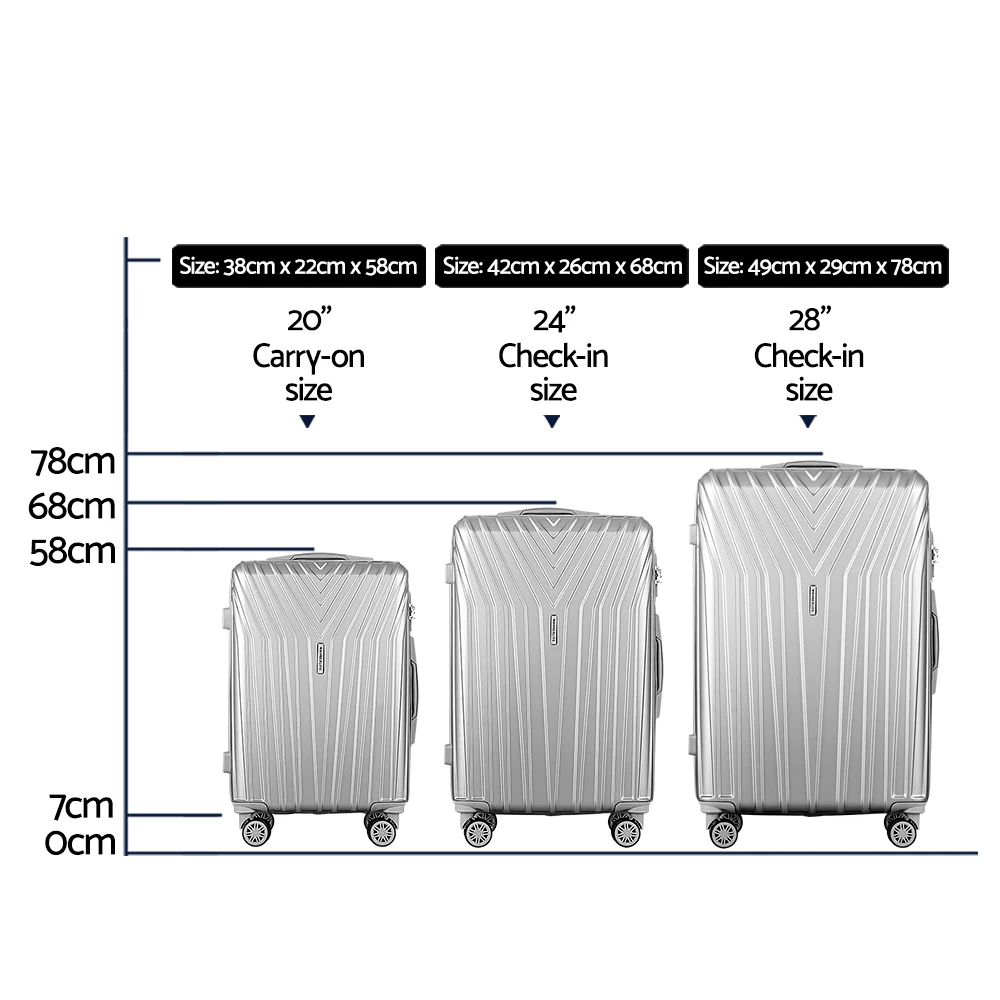 Set of 3 Luggage 20-24-28