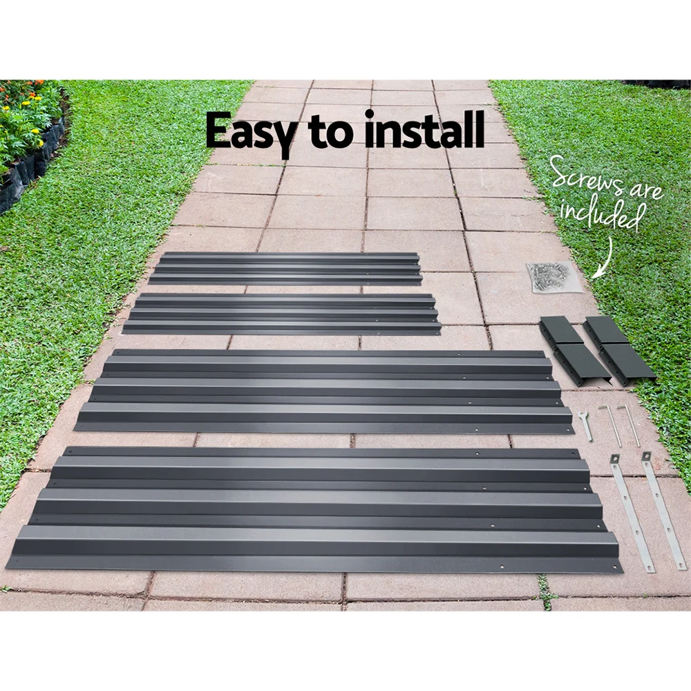 Garden Bed 150x90cm Planter Box Raised Container Galvanised Steel - Nurns