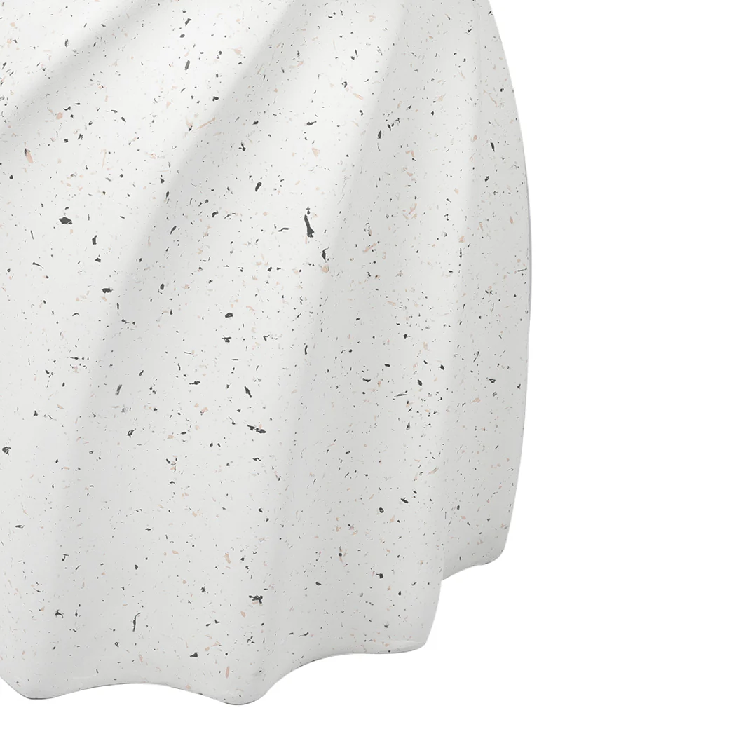 Ichabod Side Table End Terrazzo Hourglass - White - Nurns