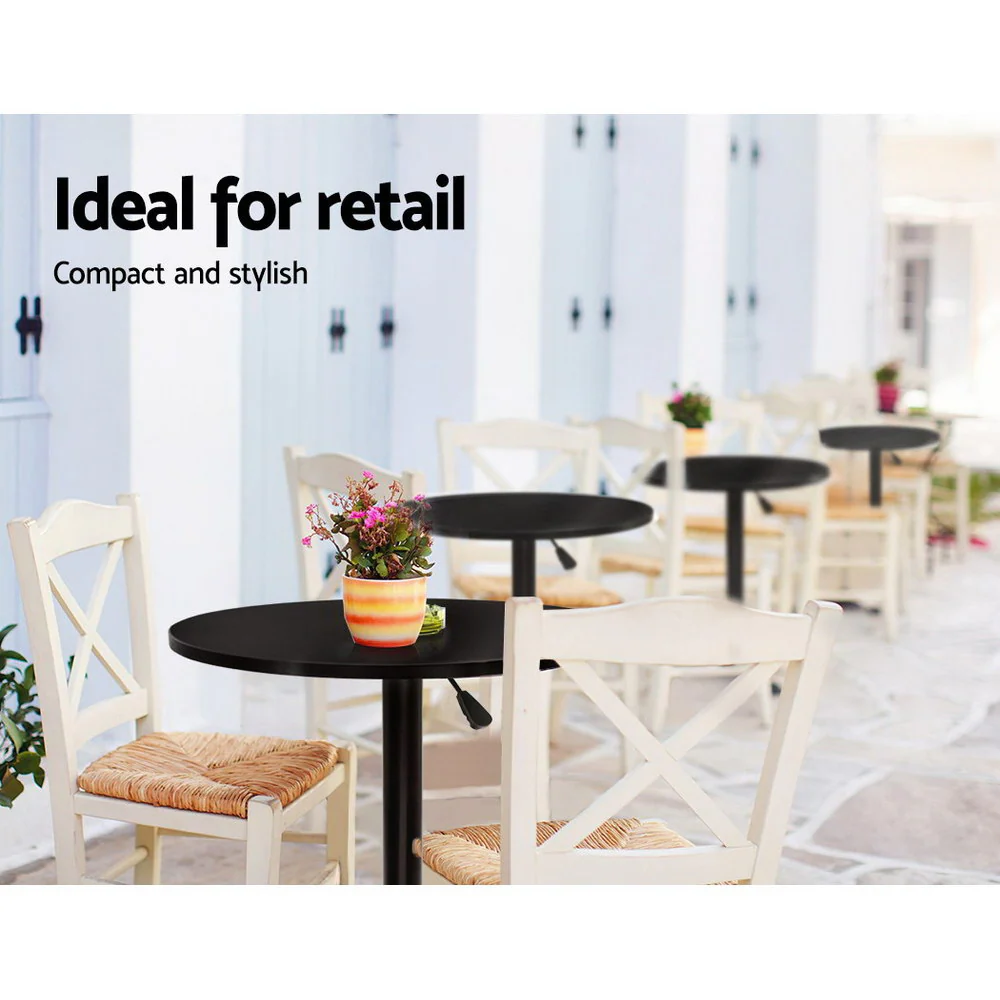 Bar Table Kitchen Tables Swivel Round Metal Black - Nurns