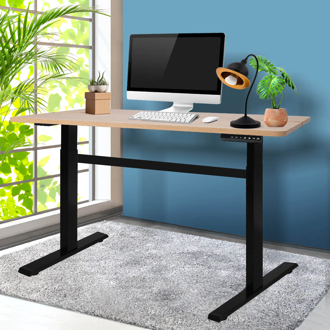 Levede Standing Desk Riser Motorised Oak - Nurns