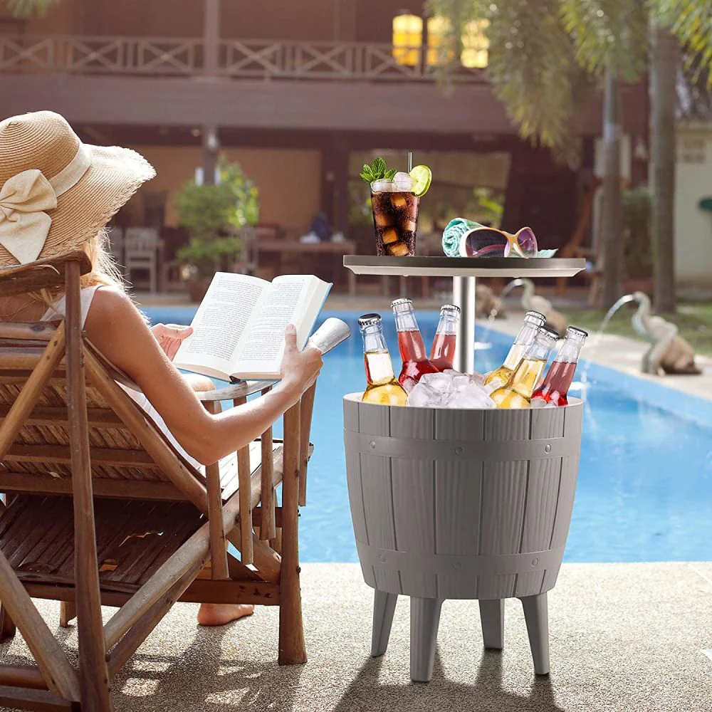 Murphy Cooler Table - Taupe - Nurns