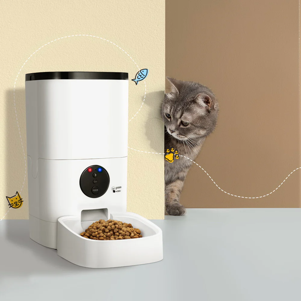 Automatic Pet Feeder 6L Auto Wifi Dog Cat Feeder Smart Food App Control - Nurns