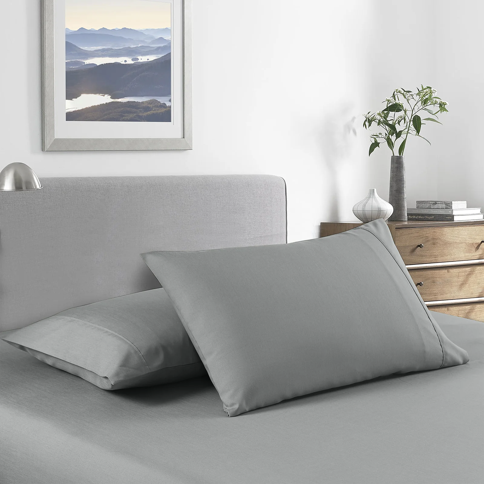 King Royal Comfort Bamboo Cooling 2000TC Sheet Set - Mid Grey - Nurns