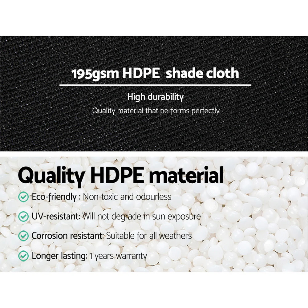 Instahut 90% Shade Cloth 1.83x30m Shade cloth Sail Heavy Duty Black - Nurns