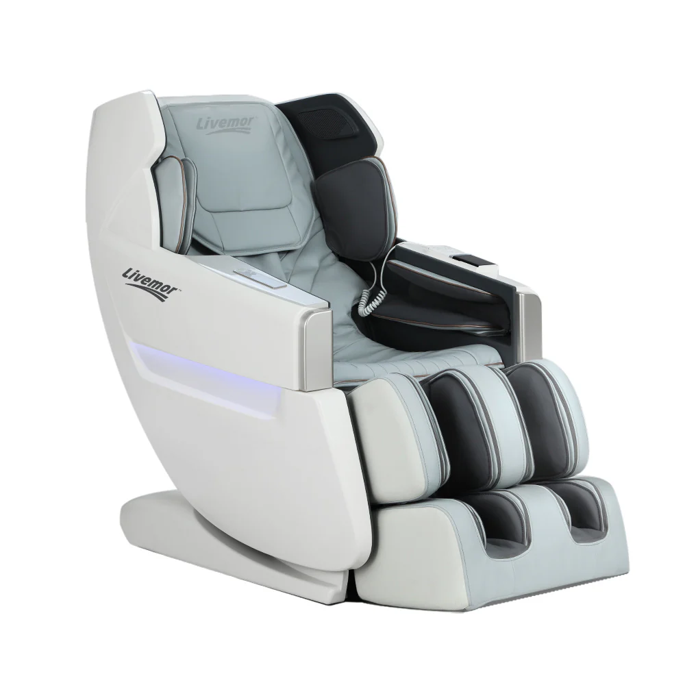 Signy Massage Chair Electric Zero Gravity Bed Recliner Kneading Massager - White - Nurns