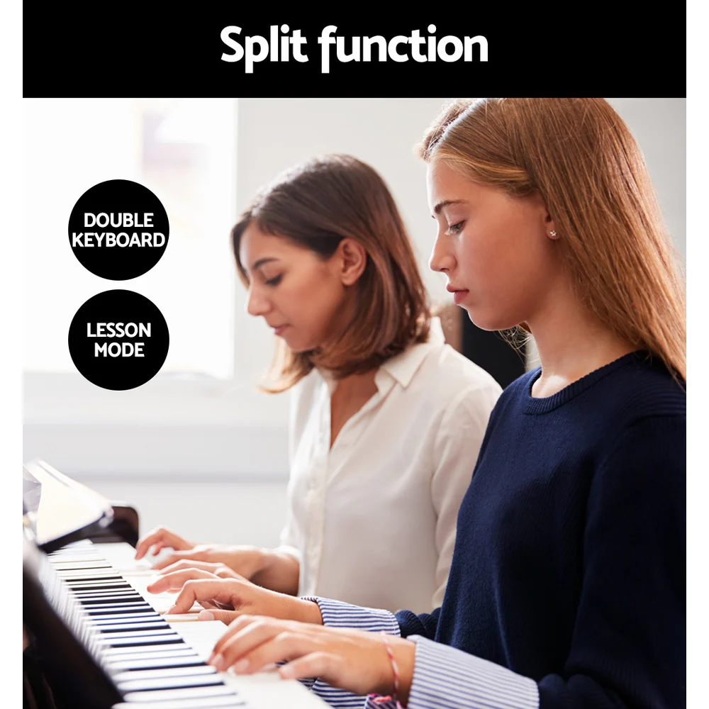 Alpha 88 Keys Electronic Piano Keyboard Digital Electric with Stand Semi-Weighted - Nurns