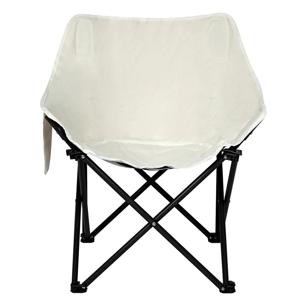 Folding Camping Moon Chair Lightweight - Beige - Nurns