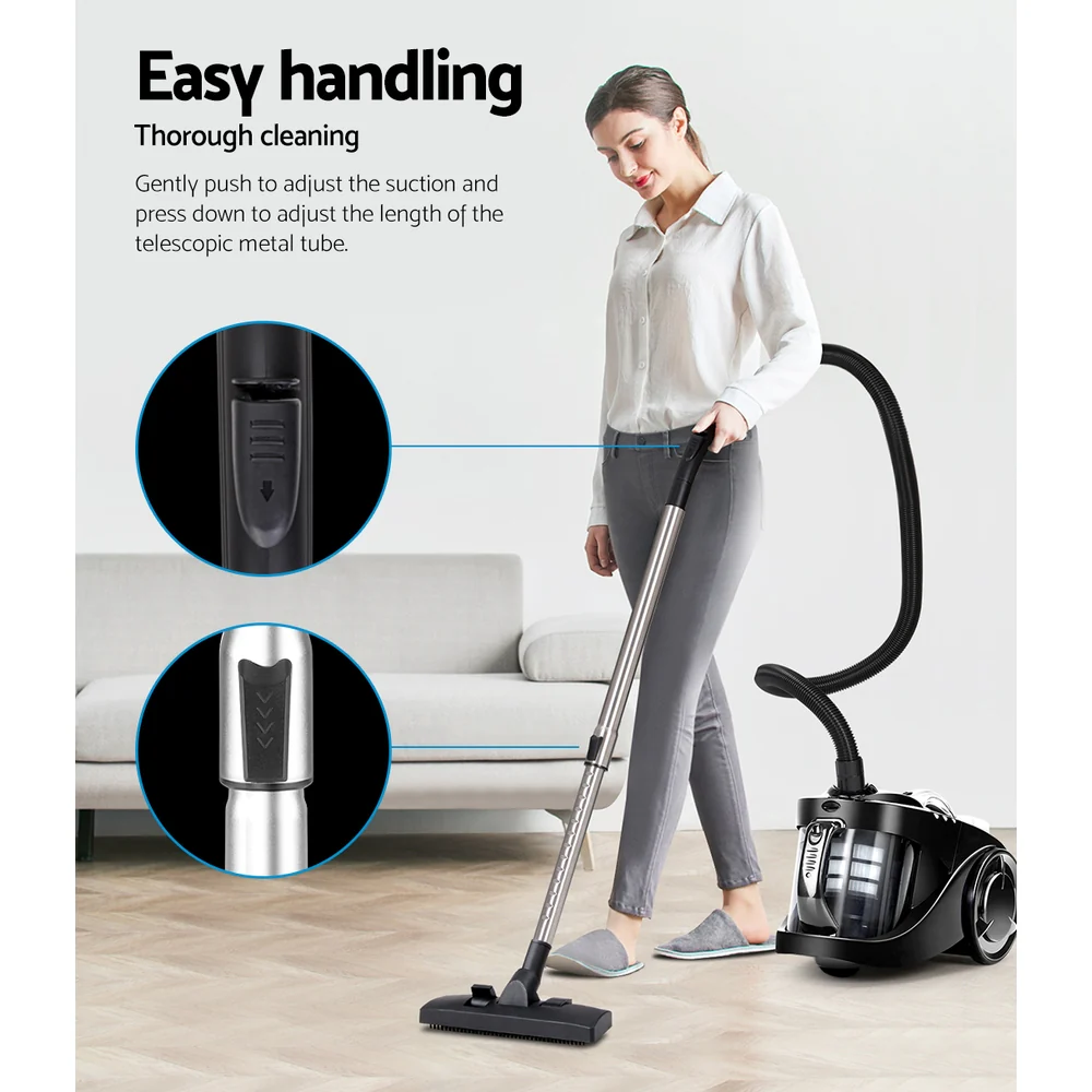 Devanti 2200W Bagless Vacuum Cleaner Black - Nurns