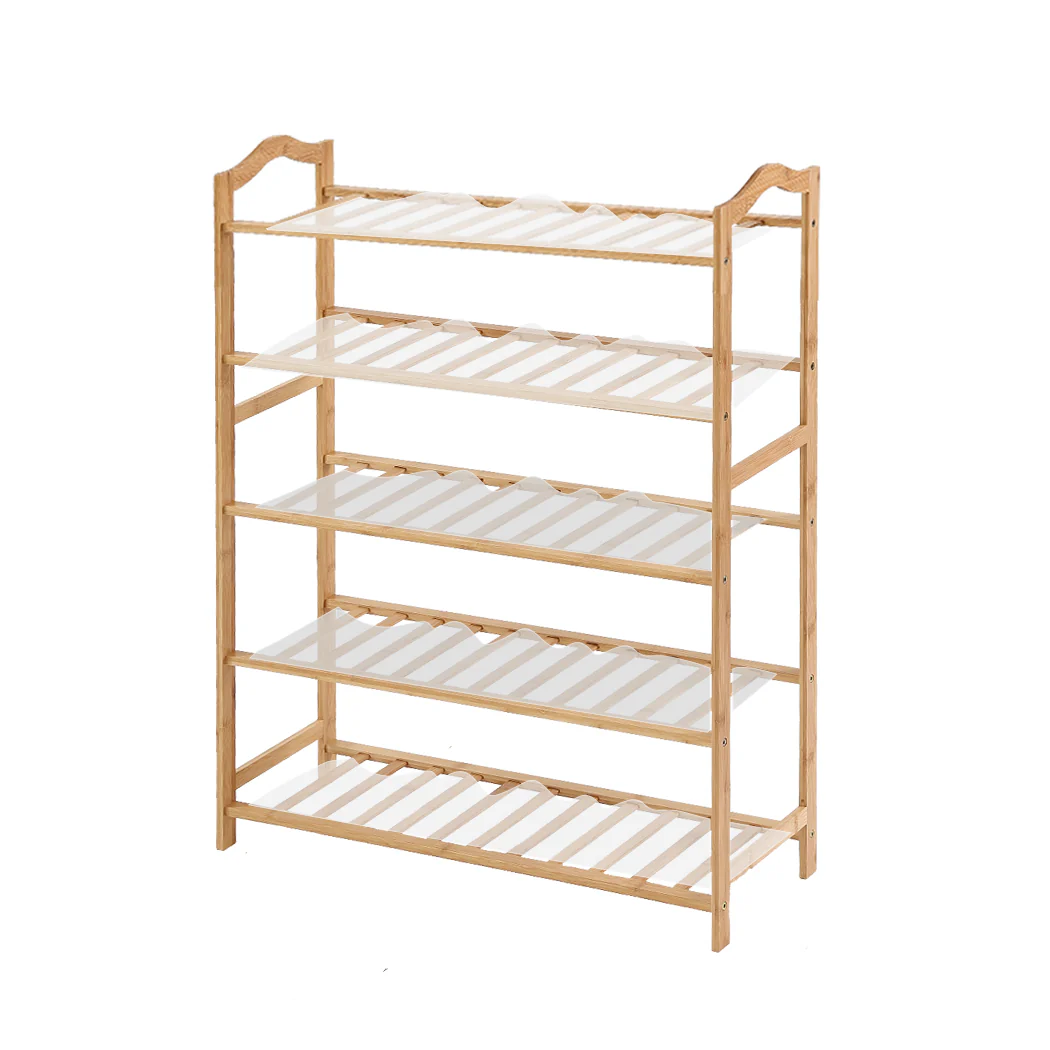 Levede Bamboo Shoe Rack Storage Wooden - Nurns