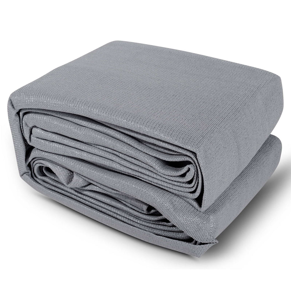 Instahut Shade Sail 3x3m Square 280GSM 98% Grey Shade Cloth - Nurns