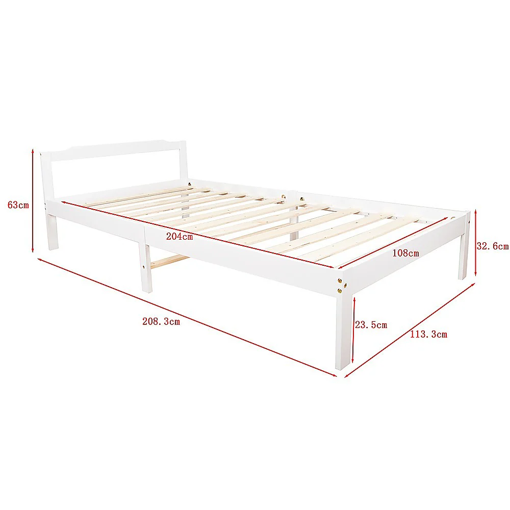 Gilly Wooden Bed Frame - White King Single - Nurns