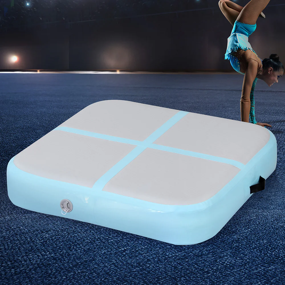 Everfit 1m Air Track Mat Inflatable Gymnastics Tumbling Mat Green - Nurns