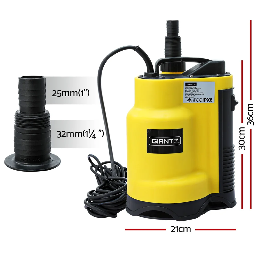 Garden Water Submersible Pump 400W Dirty Bore Sewerage Tank Well Steel - Nurns