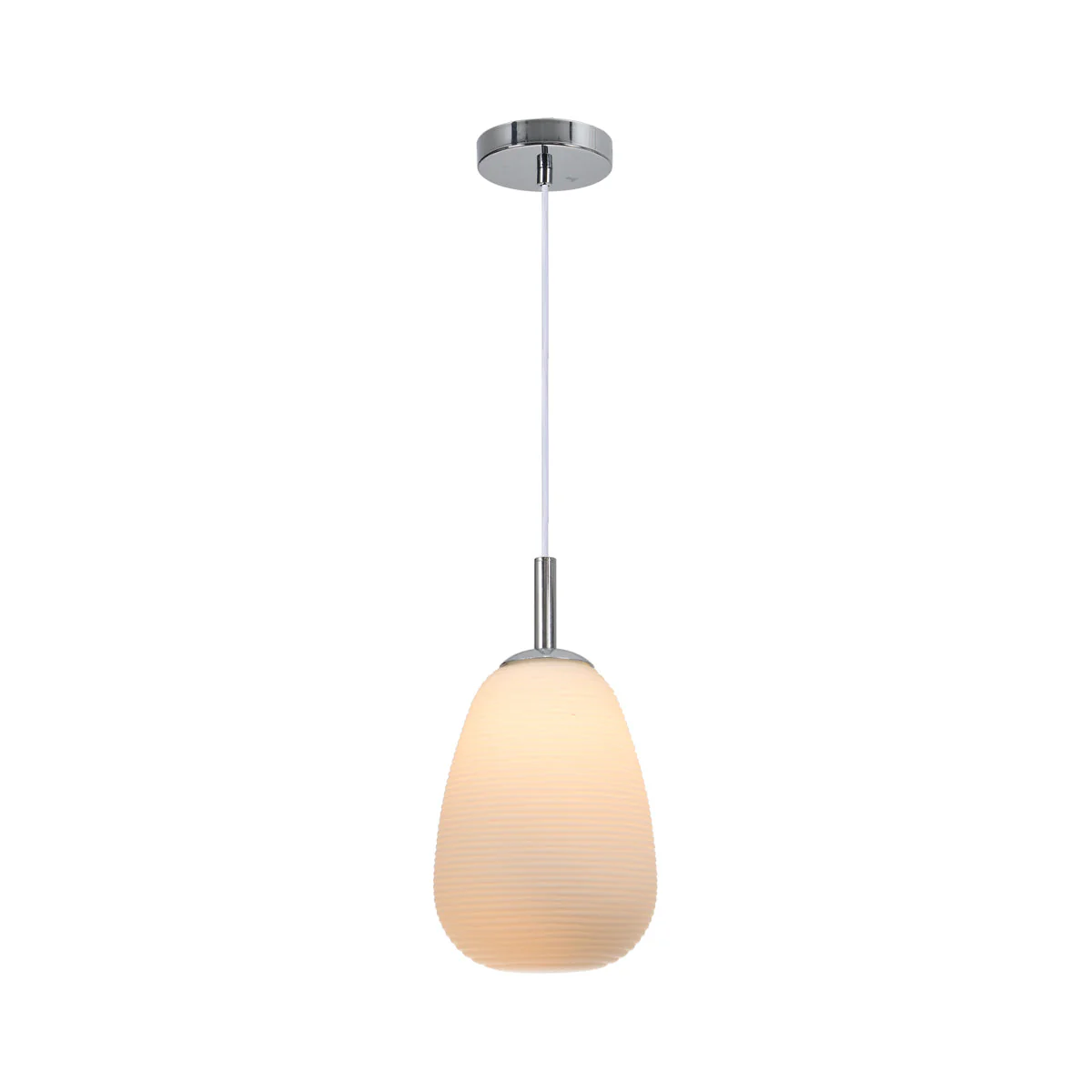 Ribbed Design Glass Pendant Light - Nurns