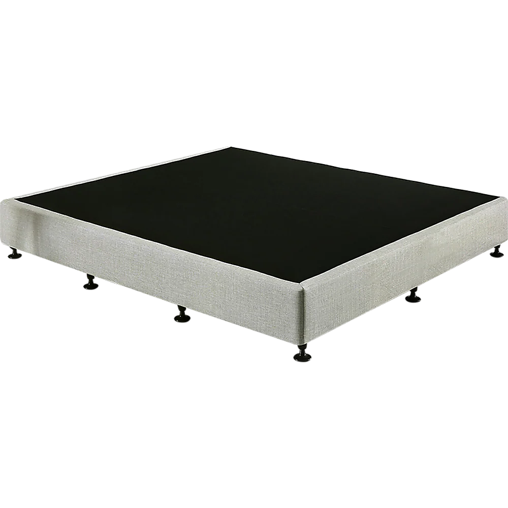 Frolic Ensemble Bed Base & Mattress Package with 34cm Mattress - Light Grey King - Nurns