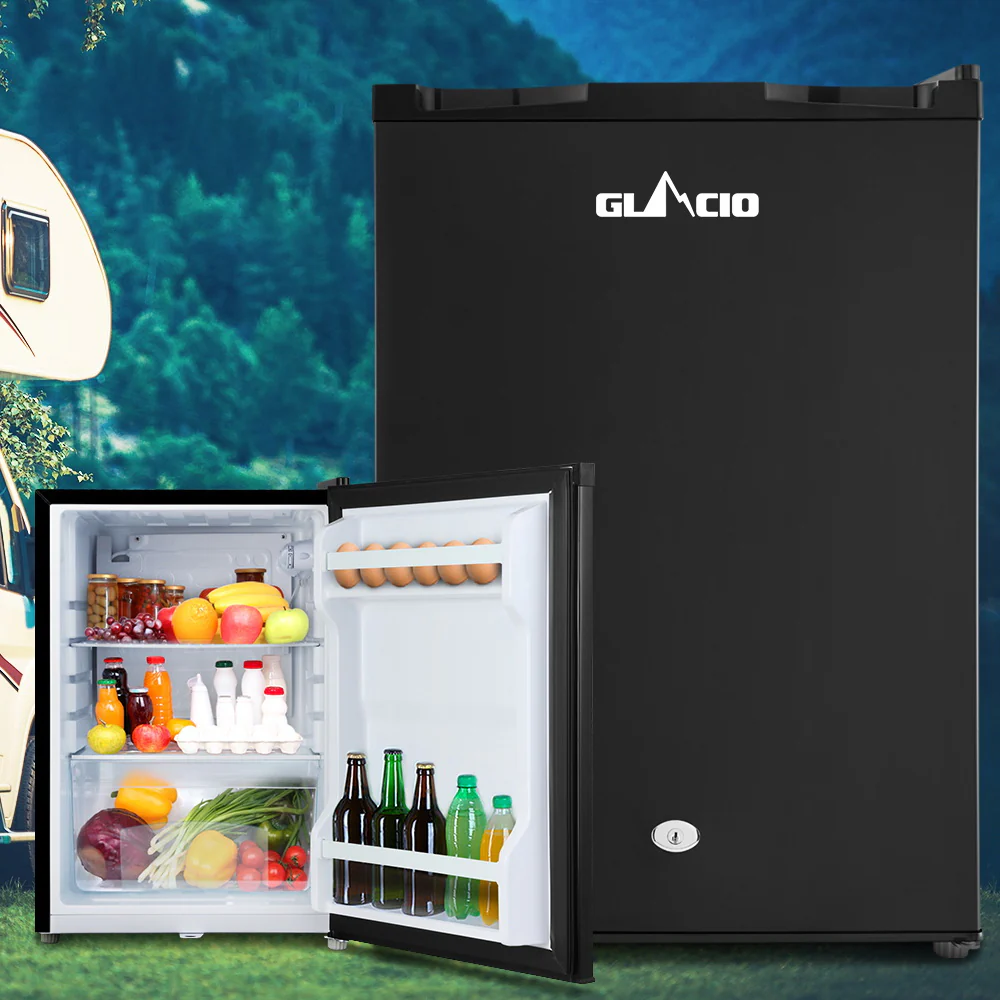 Glacio 80L Portable Fridge Bar Upright 12V/24V/240V Camping Caravan - Nurns