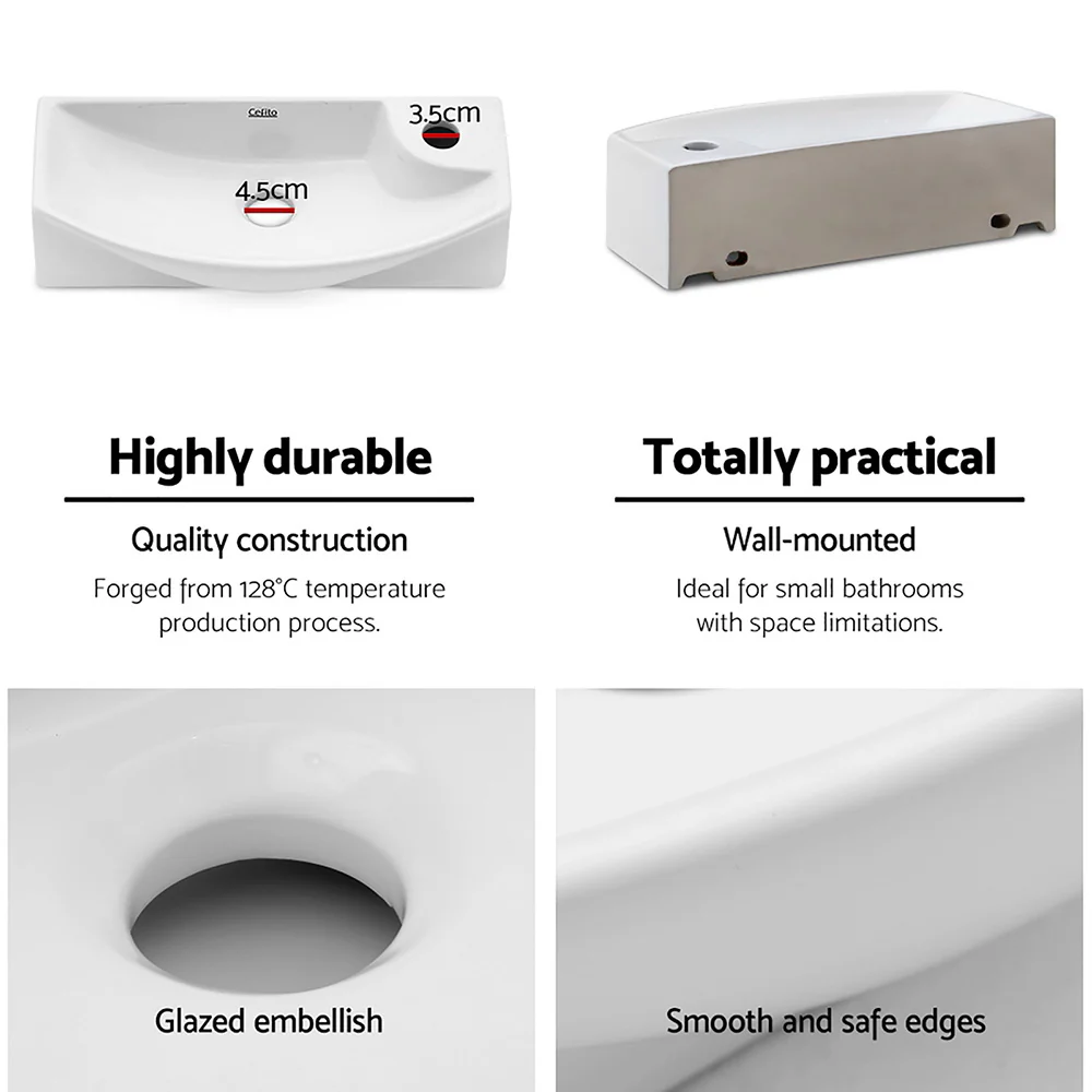 Ceramic Basin 46cm X15cm - Nurns