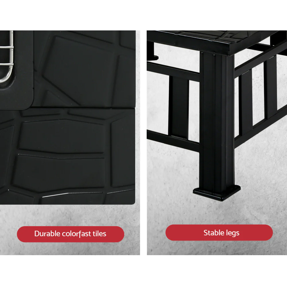 Fire Pit BBQ Table Grill Outdoor Garden Wood Burning Fireplace Stove - Nurns