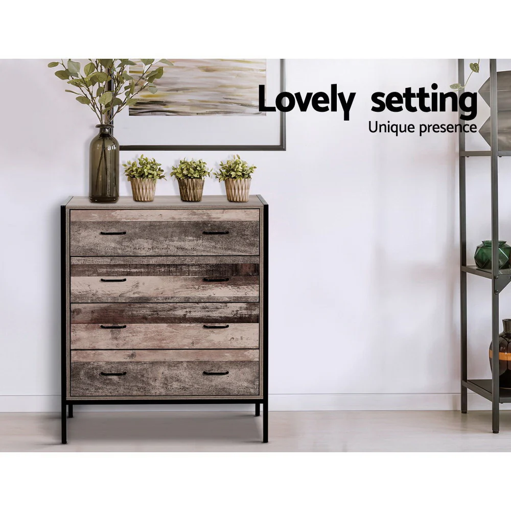 Artiss 4 Chest of Drawers - Nurns