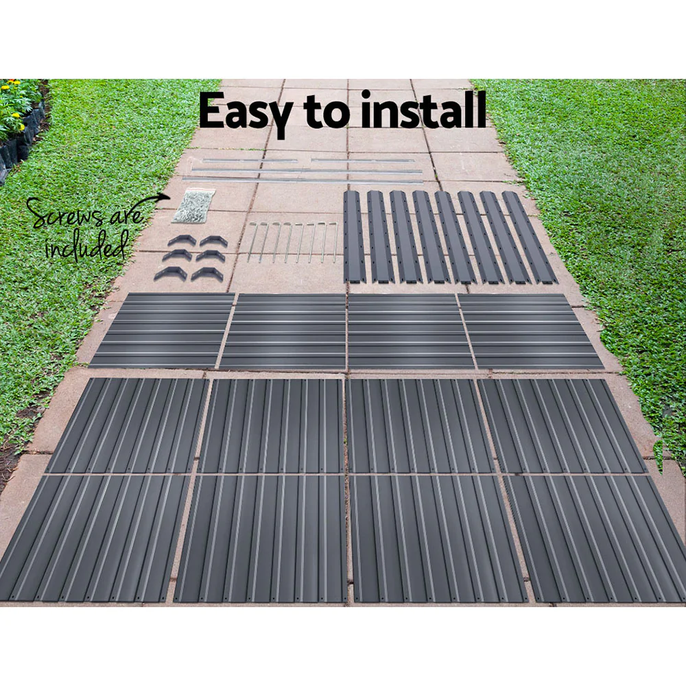 Garden Bed 320x80x77cm Planter Box Raised Container Galvanised Herb - Nurns