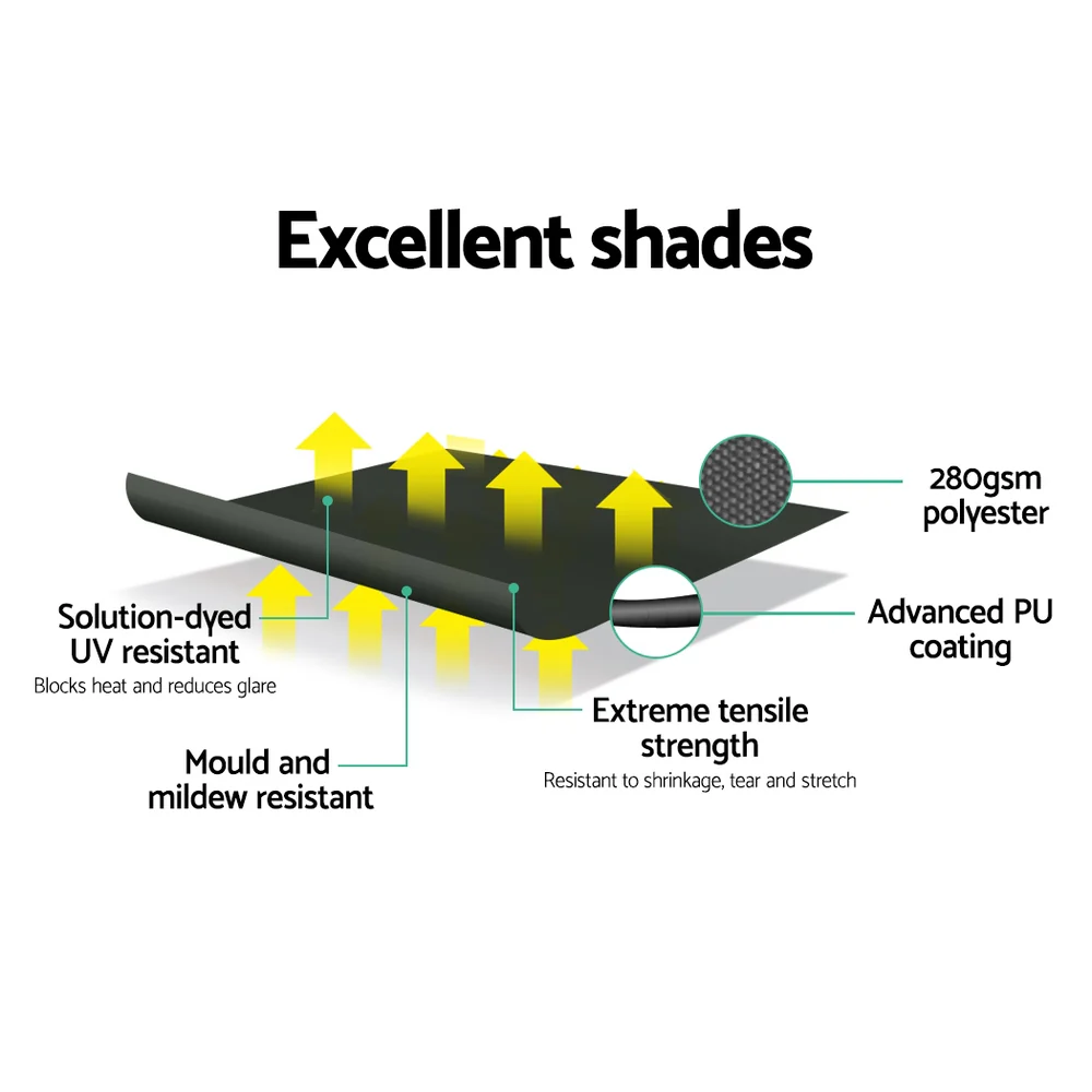 Instahut Window Fixed Pivot Arm Awning Outdoor Blinds Retractable Canopy3.1x2.1M - Nurns