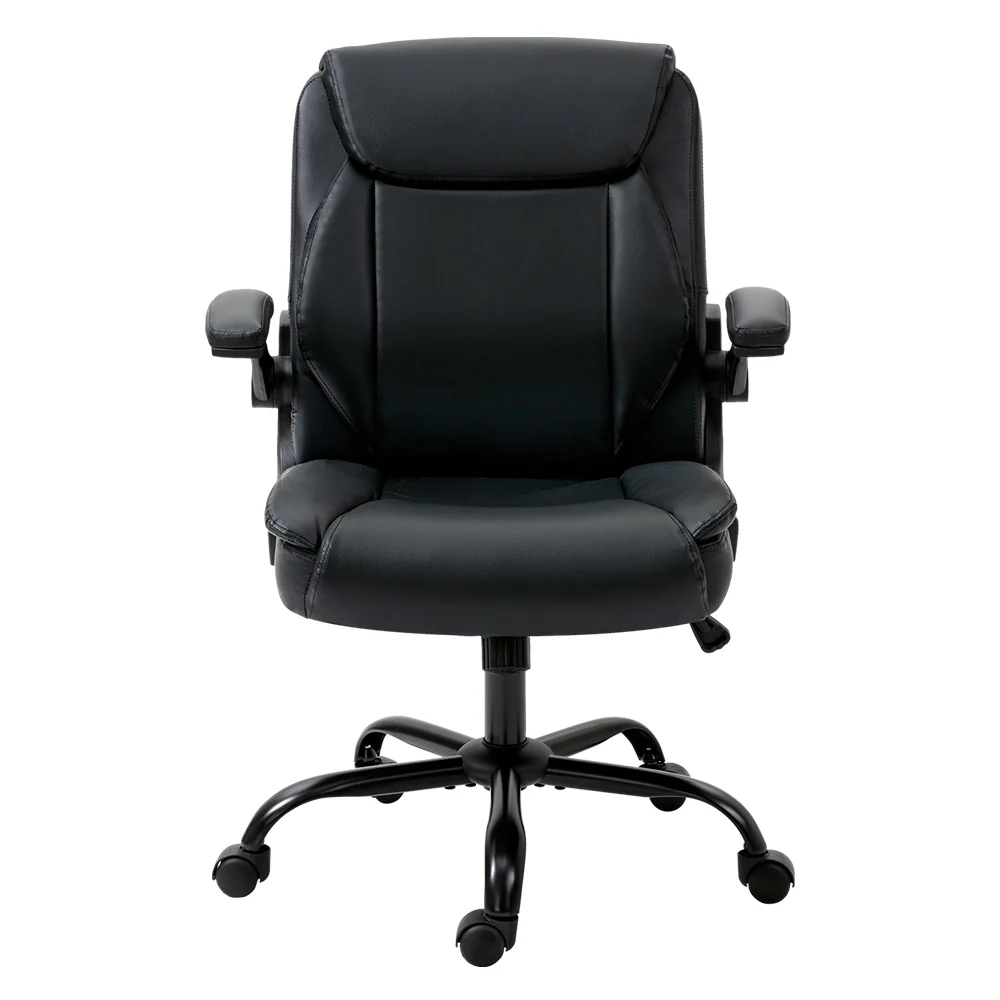 Artiss Executive Office Chair Mid Back Black - Nurns