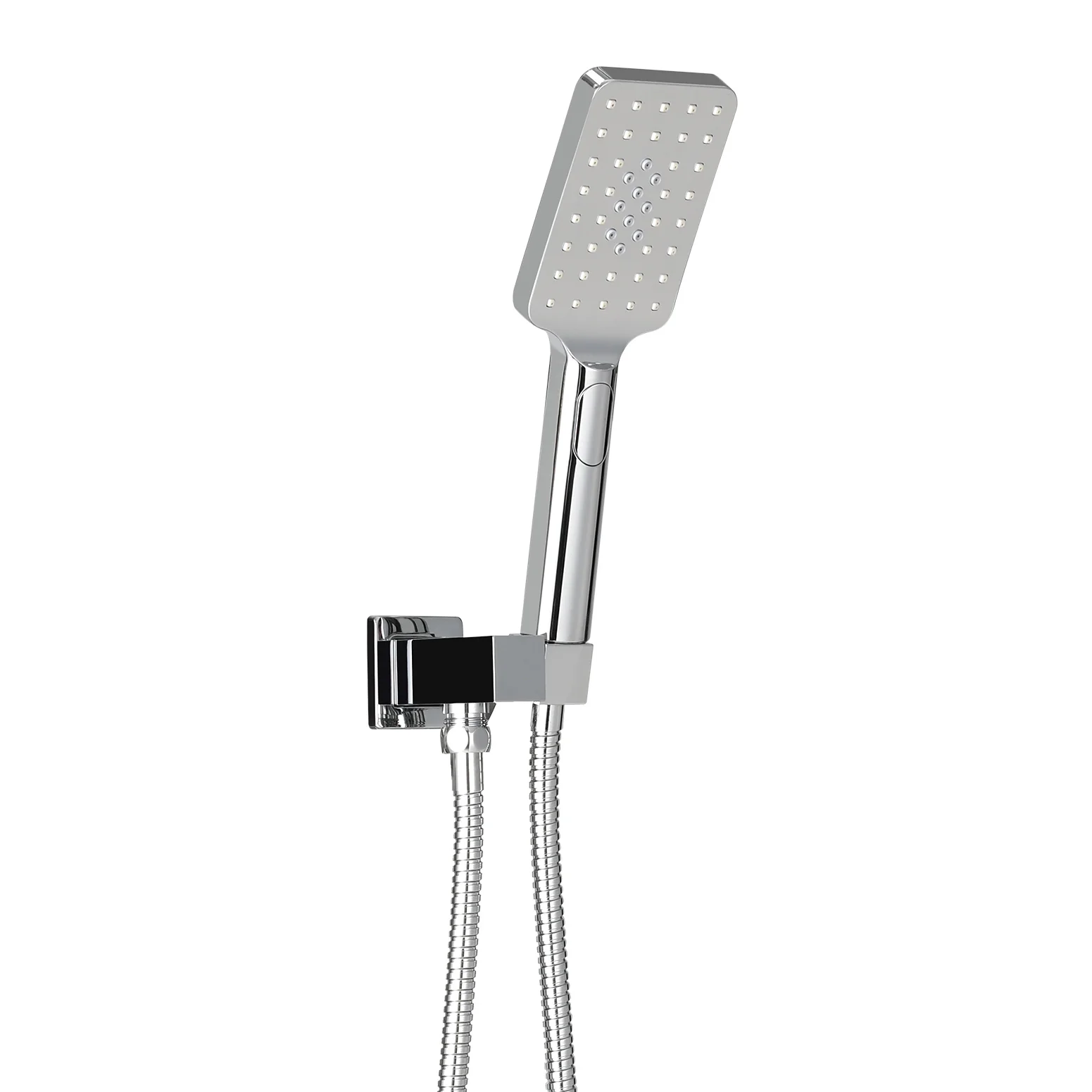 Handheld Shower Head Holder 3.1'' High Pressure - Silver - Nurns