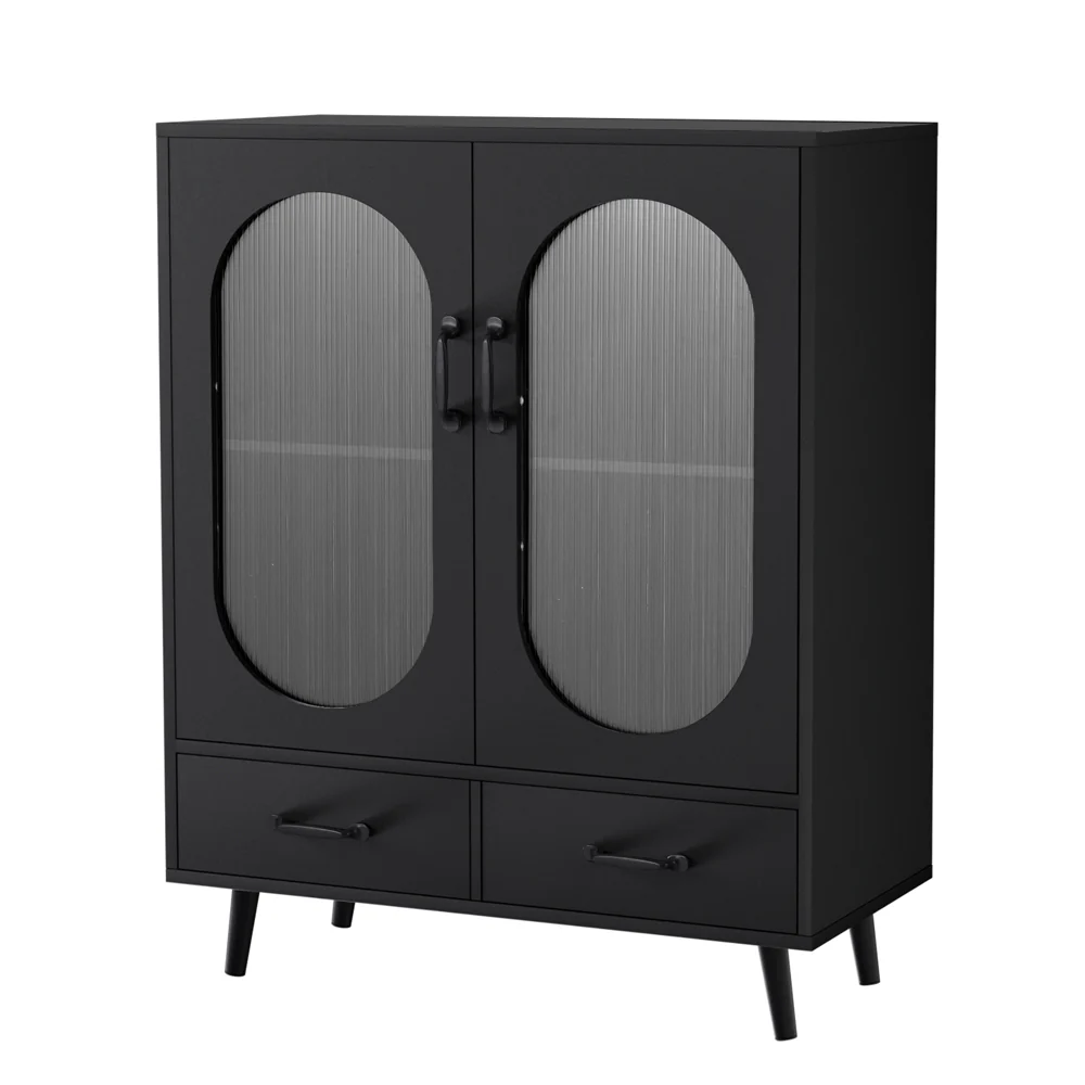 Anthony Buffet Sideboard Buffet Sideboard Double Doors - Black - Nurns