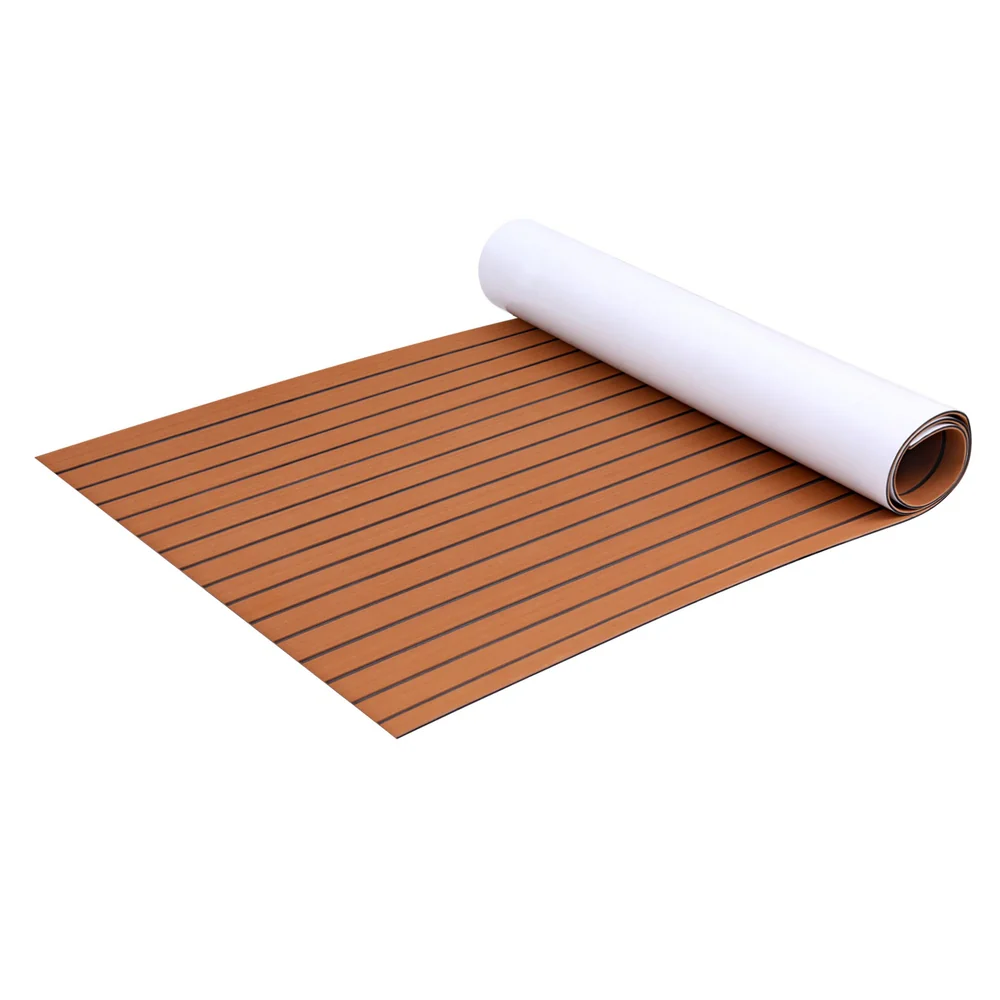 Foam Boat Flooring Mat Decking Sheet 240x90x0.6cm Dark Brown - Nurns