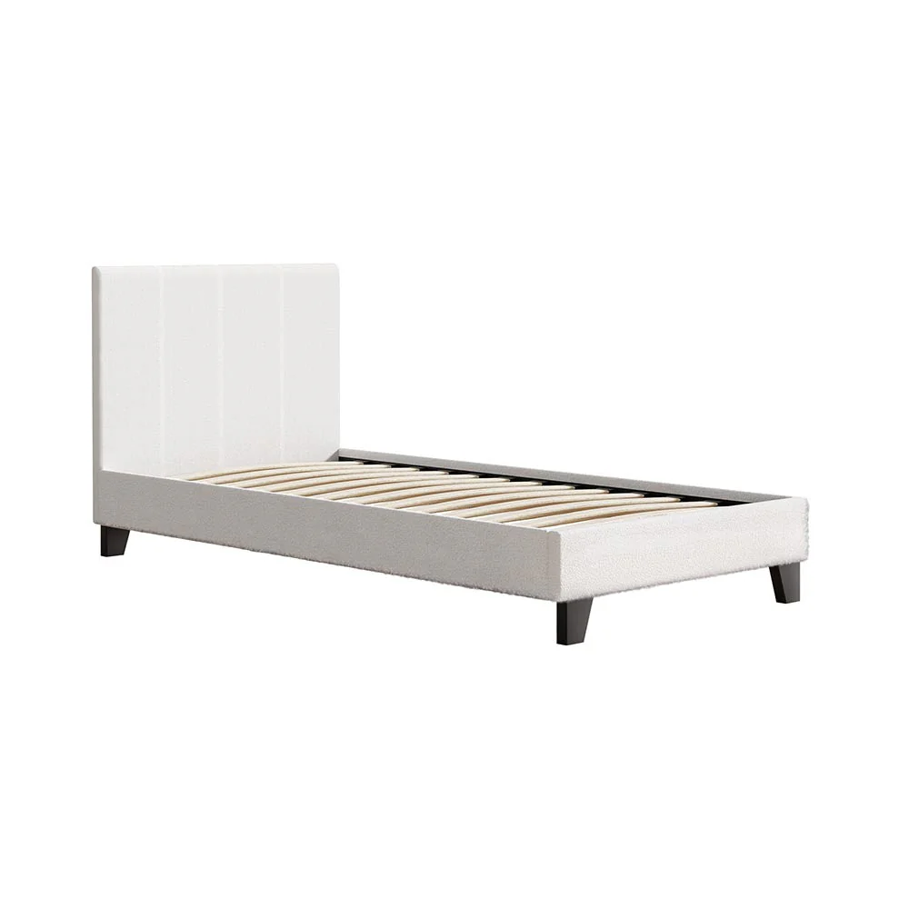 Jasper Bed & Mattress Package - White Single - Nurns