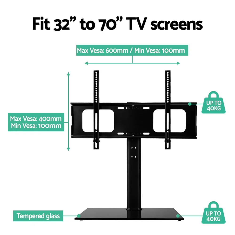 Table Top TV Swivel Mounted Stand for 32