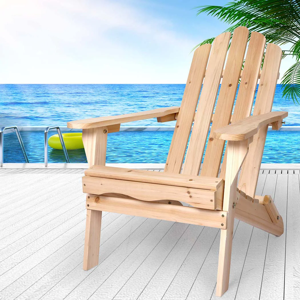 Adirondack Levede Chair Outdoor Furniture Natural - Nurns