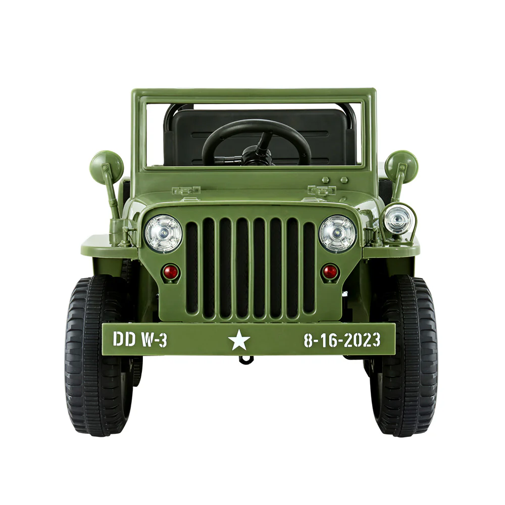 Kids Ride on Car Off Road Military Toy Cars 12V - Olive - Nurns