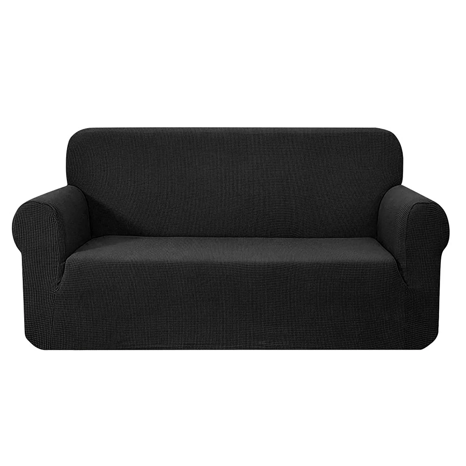 High Stretch Sofa Cover Couch Lounge Protector Slipcovers 3 Seater Black - Nurns