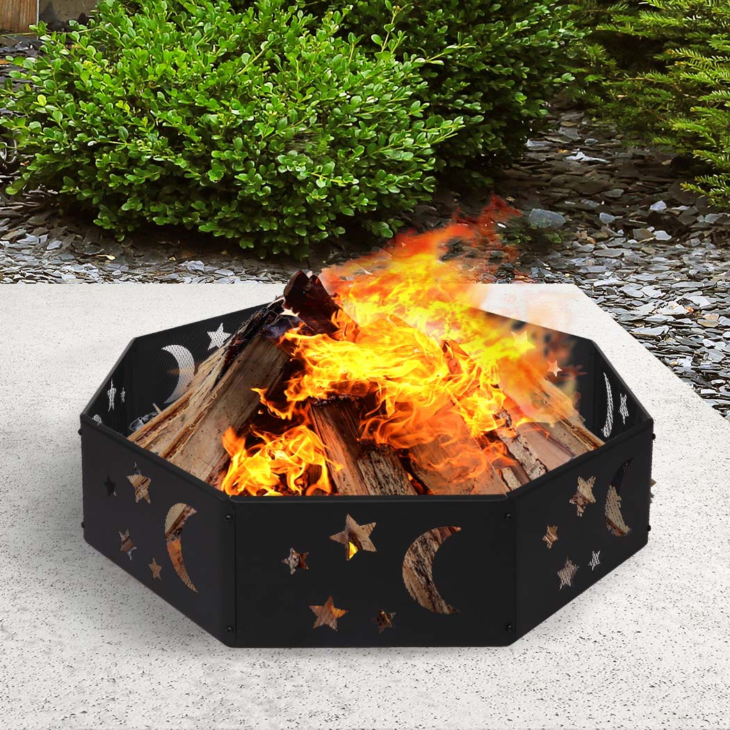 Round Fire Pit Ring Outdoor Fireplace - Nurns