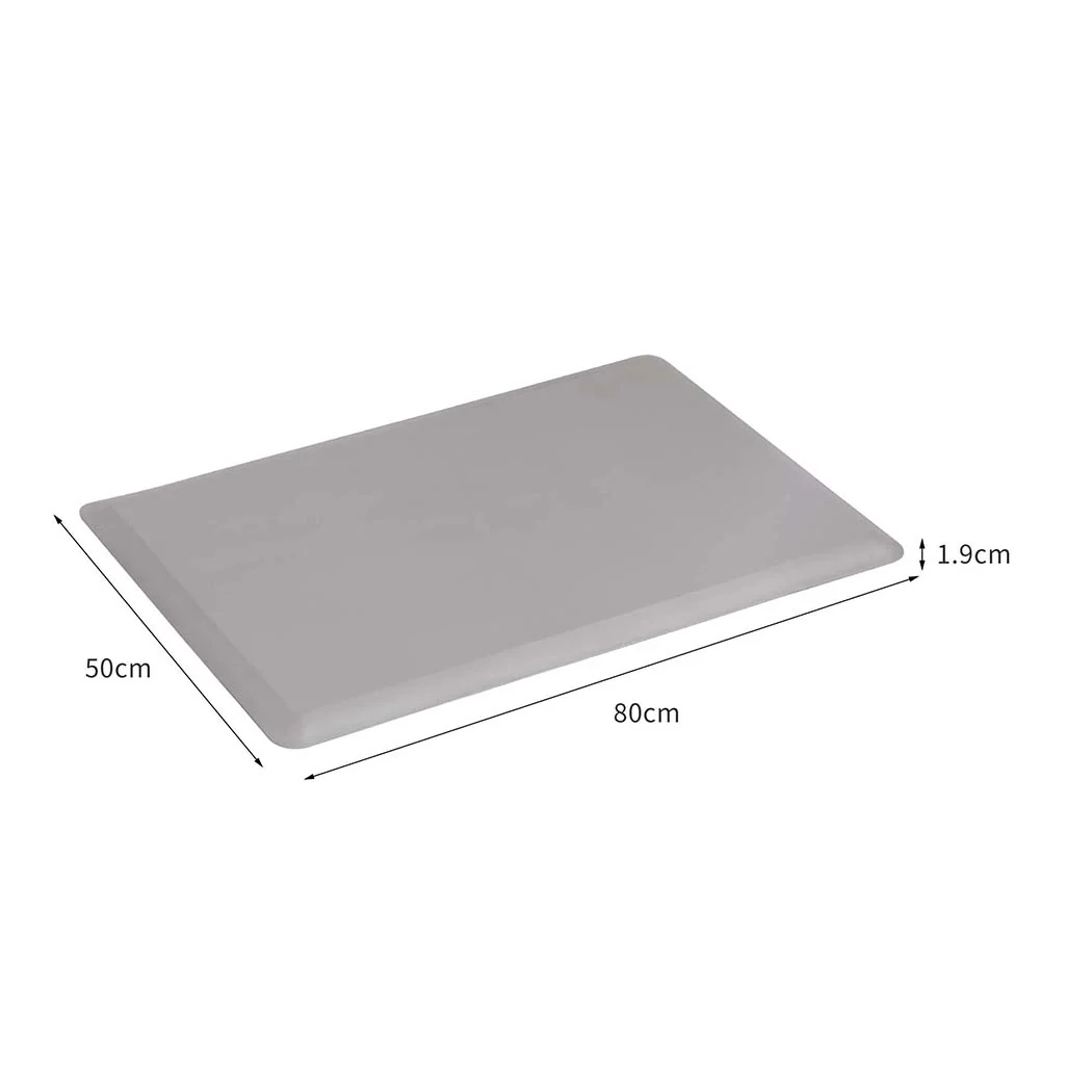 Hassan 50x80 Anti-Fatigue Standing Mat Desk Rug Kitchen Home Office Foam - Grey - Nurns