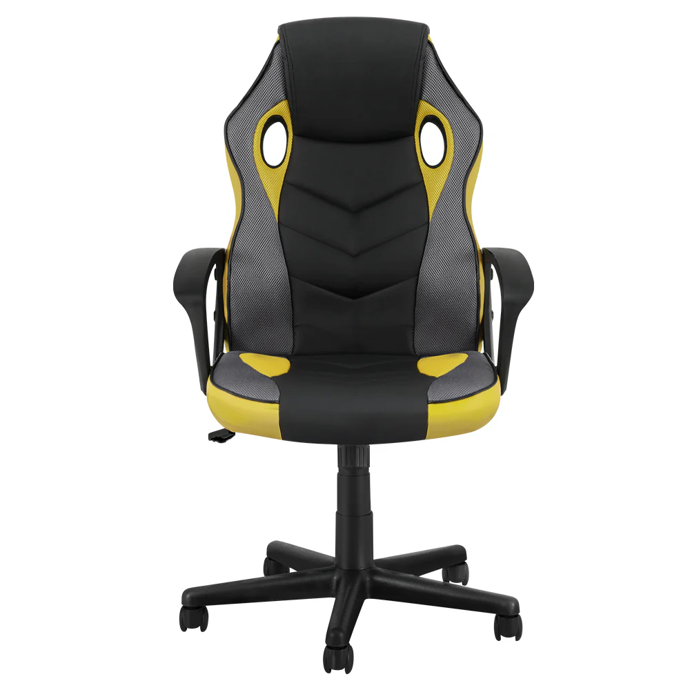 Artiss Gaming Office Chair Computer Executive Racing Chairs High Back Yellow - Nurns