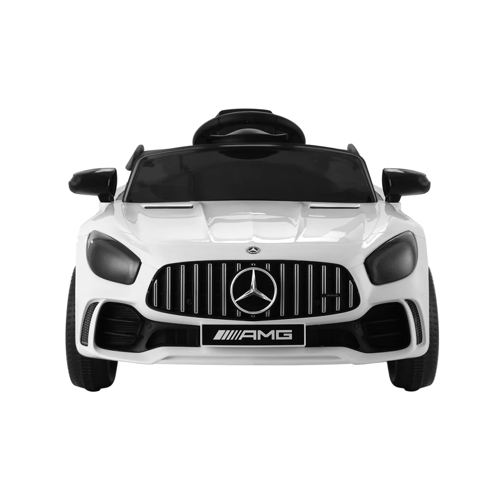 Kids Ride On Car Mercedes-Benz AMG GTR Electric Toy Cars 12V - White - Nurns