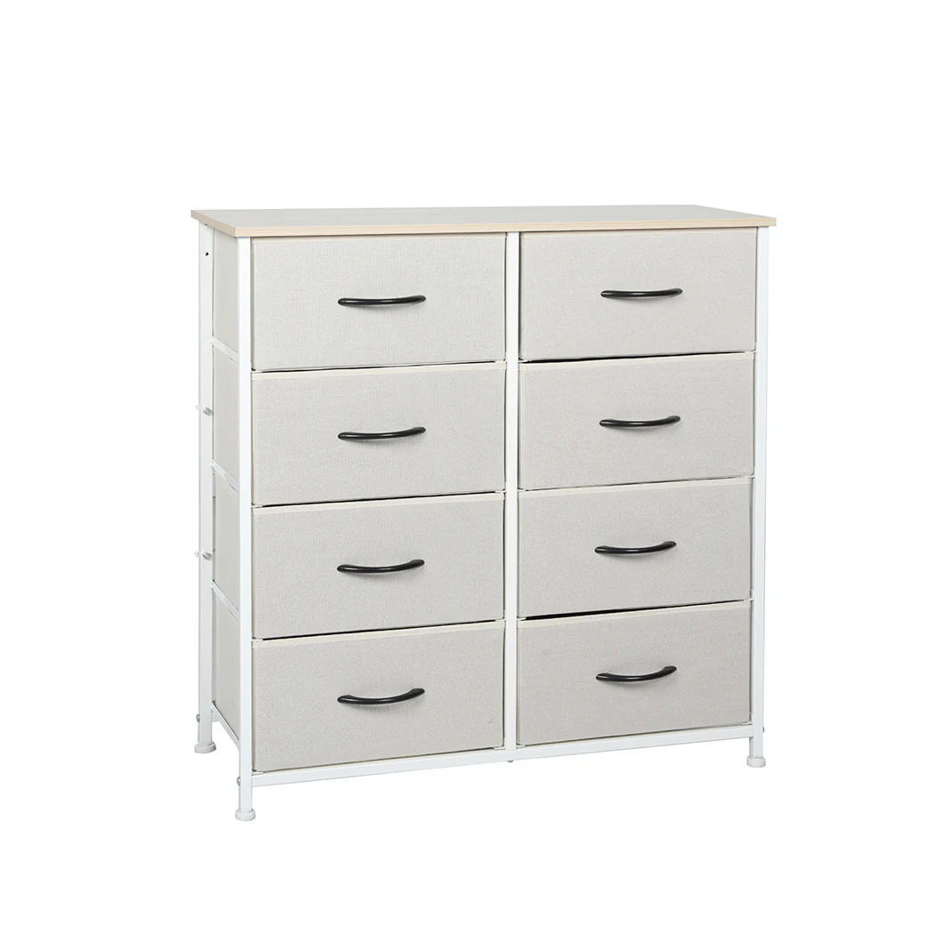 Levede Storage Cabinet Tower Chest Beige - Nurns