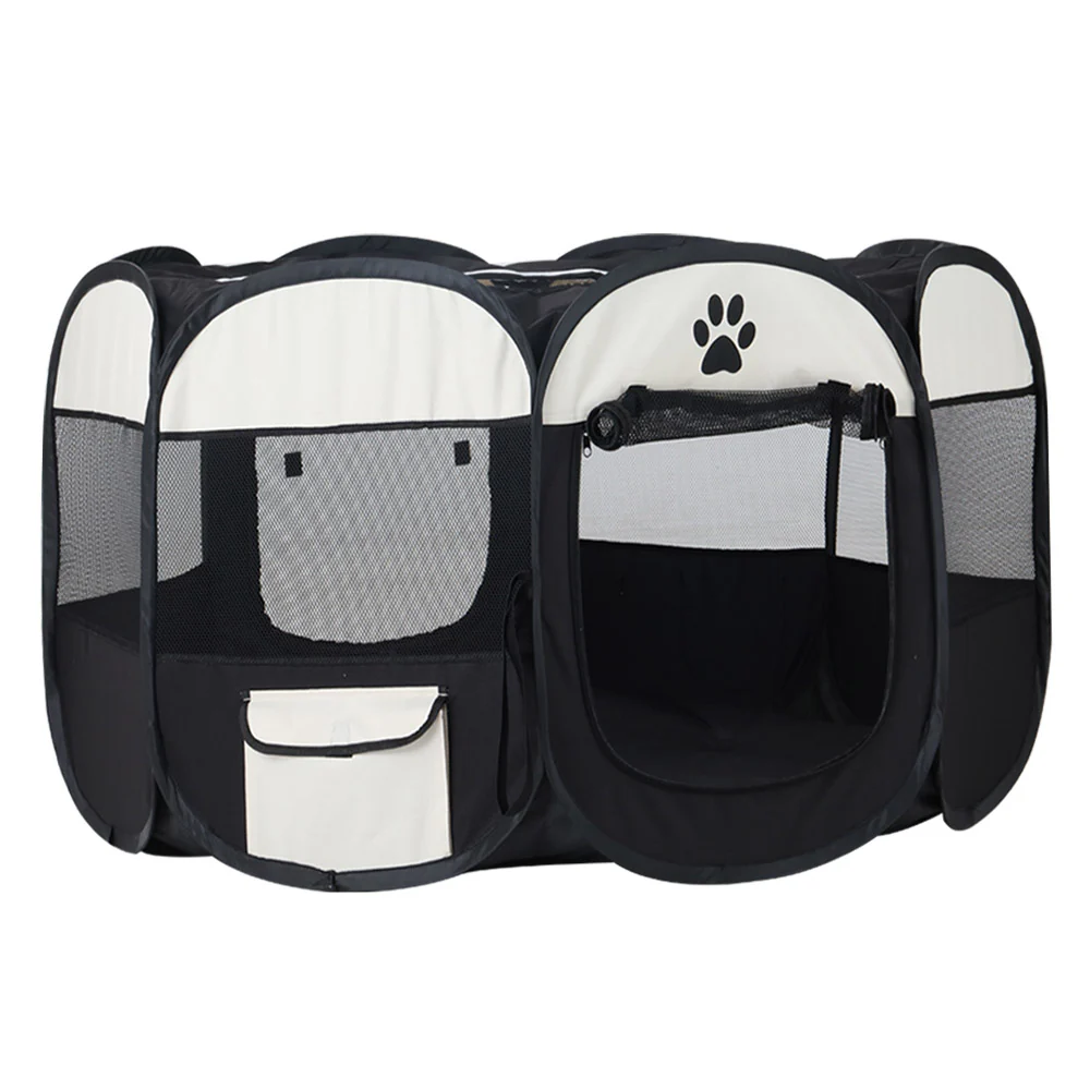 Dog Playpen Pet Playpen Enclosure Crate 8 Panel Play Pen Tent Bag Fence Puppy 3XL - Nurns