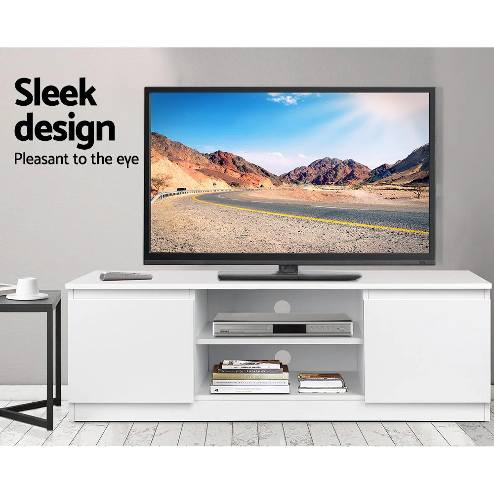 Dyre 120cm TV Entertainment Unit - White - White - Nurns