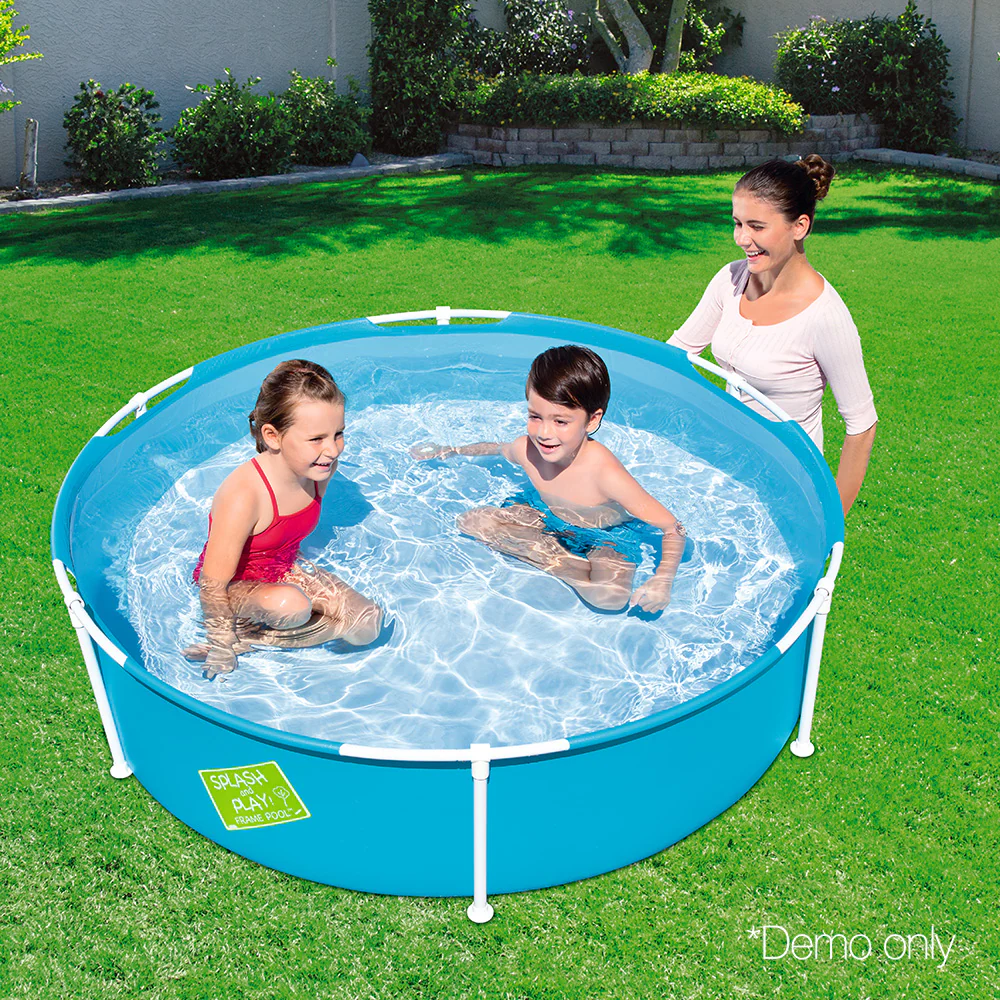 Bestway Kids Pool 152x38cm Round Steel Frame Swimming Pools Above Ground 580L - Nurns