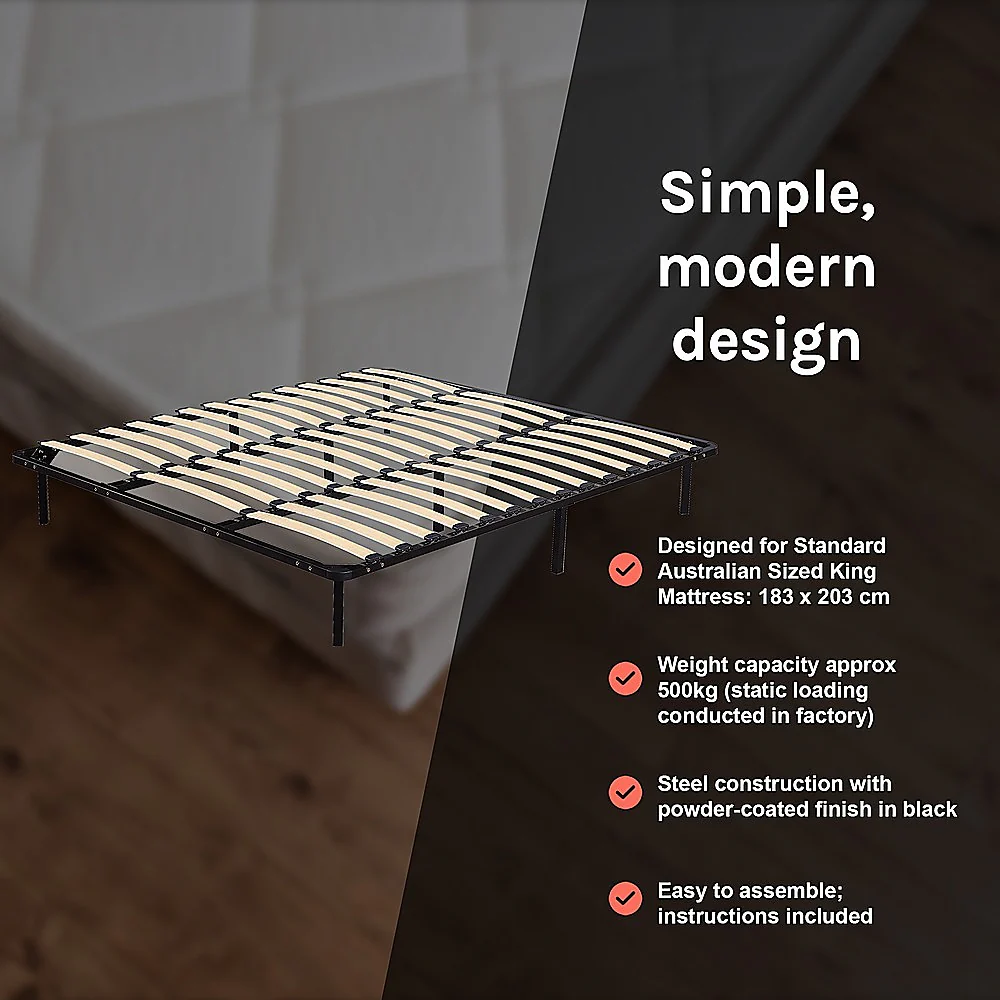 Eliana Metal Bed Frame - Black King - Nurns