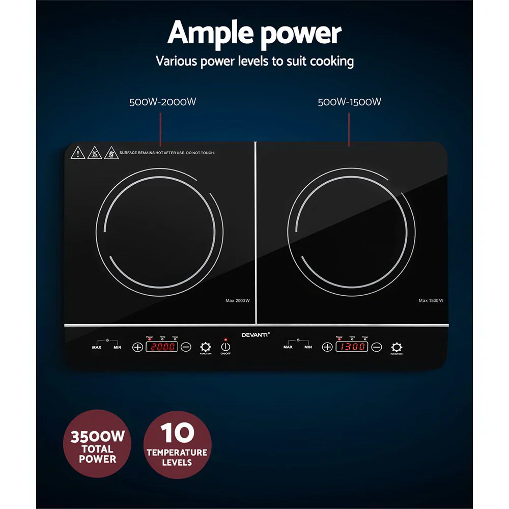 Devanti Induction Cooktop 60cm Portable Cooker - Nurns
