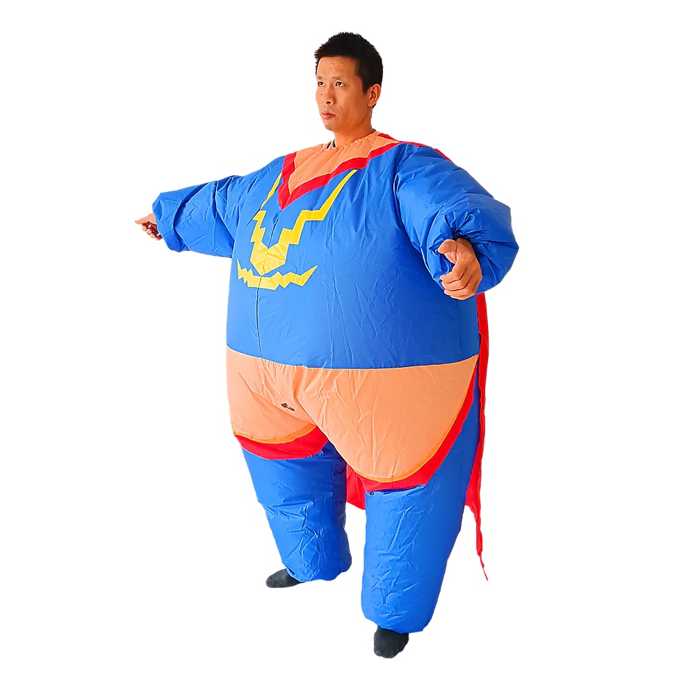 Super Hero Fancy Dress Inflatable Suit - Fan Operated Costume - Nurns