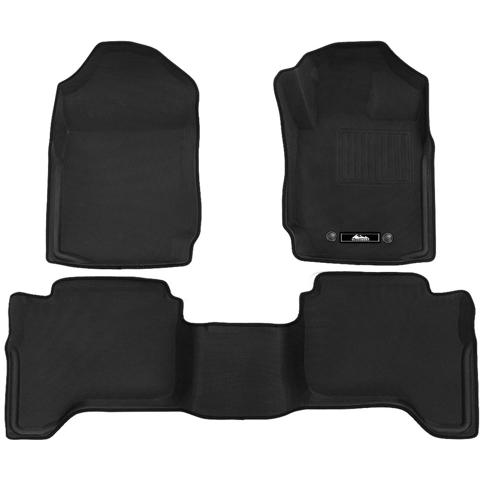 Weisshorn Car Floor Mats Rubber Fits Ford Ranger PX PX2 PX3 Dual Cab 2011-2022 3D - Nurns