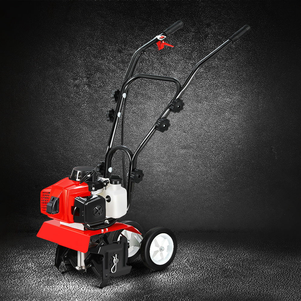 88CC Tiller Garden Cultivator Rototiller 4 Blades Soil Plower Rotary Hoe - Nurns
