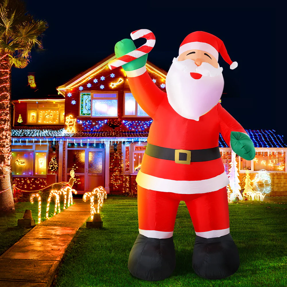 Santa Christmas Inflatable Illuminated Xmas Decorations - 3M - Nurns