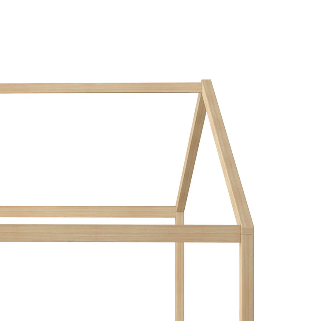 Riley Bed Frame Base Wooden Timber House Frame with Storage Drawers - Single - Nurns